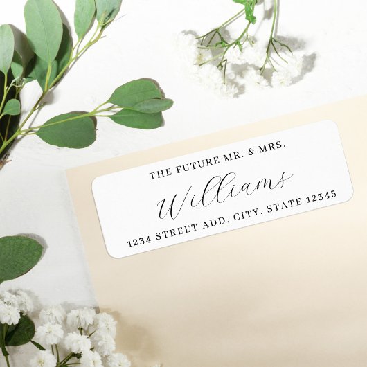Simple Elegant Future Mr. Wedding Address