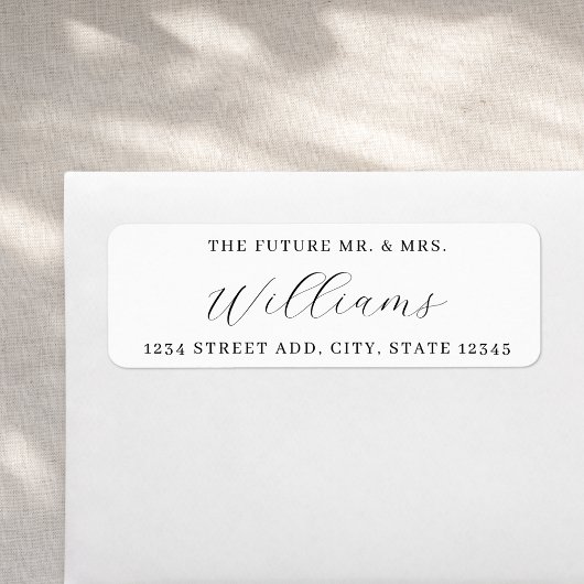 Simple Elegant Future Mr. Wedding Address