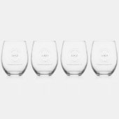 Simple Elegant giveaway Business Logo custom set Weinglas Ohne Stiel (Hinten)