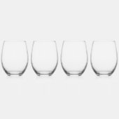 Simple Elegant giveaway Business Logo custom set Weinglas Ohne Stiel (Links)