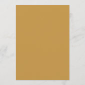 Simple Elegant Gold Monogram Wedding Menu Card (Rückseite)