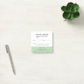Simple Elegant Green White Salon Appointment Post-it Klebezettel (Büro)