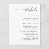 Simple Elegant Handwriting Wedding Details Begleitkarte (Vorderseite)