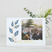 Simple Elegant Hannukah Card Feiertagskarte (Stehend Vorderseite)