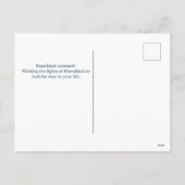 Simple Elegant Happy Hanukkah family photo Feiertagspostkarte (Rückseite)