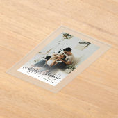 Simple Elegant Happy Holidays Photo Christmas Card Acryleinladungen (Ablage )