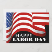 Simple Elegant Happy Labour Day mit US-Flagge (Vorderseite)