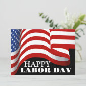 Simple Elegant Happy Labour Day mit US-Flagge (Stehend Vorderseite)