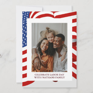 Simple Elegant Happy Labour Day mit US-Flagge