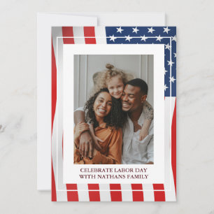 Simple Elegant Happy Labour Day mit US-Flagge