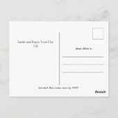 Simple Elegant Happy Labour Day mit US-Flaggen-Fot Postkarte (Rückseite)