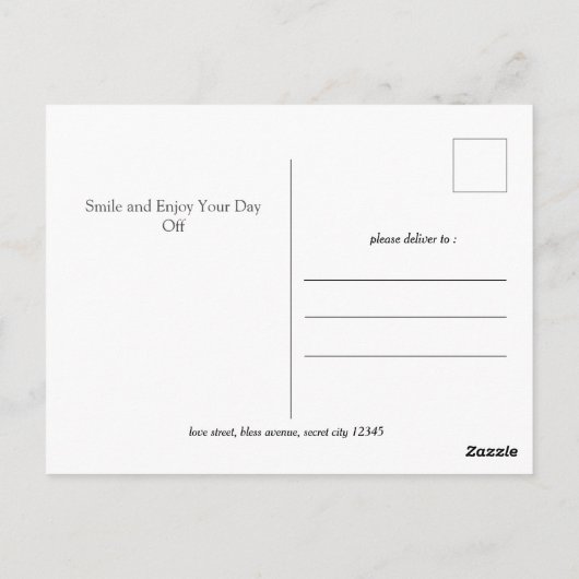 Simple Elegant Happy Labour Day mit US-Flaggen-Fot Postkarte (Rückseite)