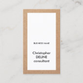 Simple Elegant Kraft Paper White Consultant Visitenkarte (Vorderseite)