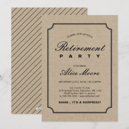 Simple Elegant Kraft | Party für Unternehmensruhes Einladung