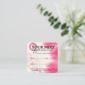 Simple Elegant Light Pink Beauty Salon Terminkarte (Stehend Vorderseite)