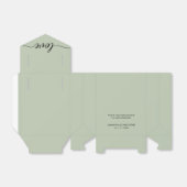 Simple & Elegant Love Wedding ScrIpt Sage green Geschenkschachtel (Ungefaltet)