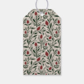 Simple Elegant Merry Christmas Photo Floral Back Geschenkanhänger (Rückseite)