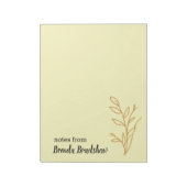 Simple Elegant Minimalist Boho Notizblock (Rotiert)