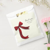 Simple Elegant Minimalist Red Bow Geschenktütchen (Versiegelt)