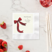 Simple Elegant Minimalist Red Bow Serviette (Beispiel)
