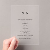 Simple Elegant Minimalist wedding Acryleinladungen (Insitu (Handheld))