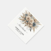 Simple Elegant Modern Boho Pampas Grass Classic Serviette (Ecke)