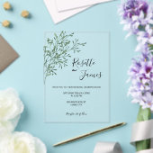 Simple Elegant Modern Greenery wedding Acryleinladungen (In Situ (Hochzeit))