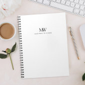 Simple Elegant Modern Monogram Notizblock