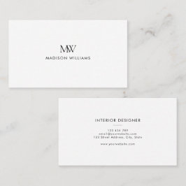 Simple Elegant Modern Monogram Visitenkarte