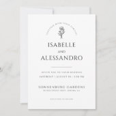 Simple Elegant Modern Photo Wedding Einladung (Vorderseite)