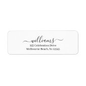 Simple Elegant Modern Script Family Return Address (Vorne)