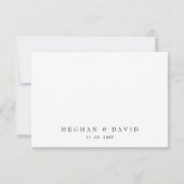 Simple Elegant Modern White QR CODE RSVP Karte (Rückseite)