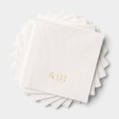 Simple Elegant Monogram Wedding Servietten Mit Folie (Insitu (Gestapelt))