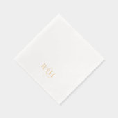 Simple Elegant Monogram Wedding Servietten Mit Folie (Rechts)
