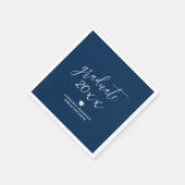 Simple Elegant Navy Blue Graduate 2024 Abschluss Serviette (Ecke)