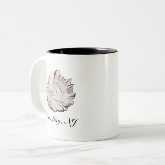 Simple Elegant Oyster Zweifarbige Tasse (Vorderseite Links)