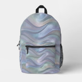 Simple Elegant Pastel Waves Backpack - Cute Modern Bedruckter Rucksack (Vorderseite)