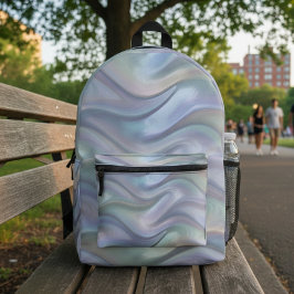 Simple Elegant Pastel Waves Backpack - Cute Modern Bedruckter Rucksack
