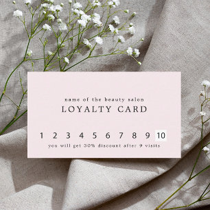 Simple Elegant Pastel White Beauty Loyalty Treuekarte