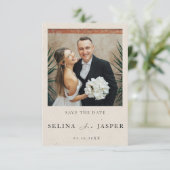 Simple Elegant Photo and Text | Save The Date Einladung (Stehend Vorderseite)