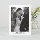 Simple Elegant Photo Wedding Save the Date (Stehend Vorderseite)