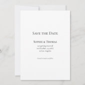 Simple Elegant Photo Wedding Save the Date (Rückseite)