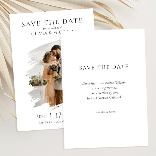 Simple Elegant Photo Wedding Save the Date