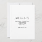 Simple Elegant Photo Wedding Save the Date (Rückseite)