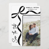Simple Elegant Photo Wedding Save The Date (Vorne/Hinten)