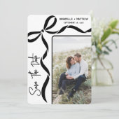 Simple Elegant Photo Wedding Save The Date (Stehend Vorderseite)