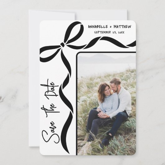 Simple Elegant Photo Wedding Save The Date (Vorderseite)