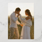 Simple Elegant Photo Wedding Save The Date Folieneinladung (Rückseite)