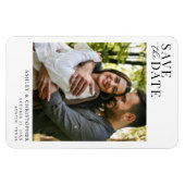 Simple Elegant Photo Wedding Save the Date Magnet (Horizontal)