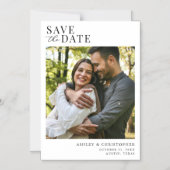 Simple Elegant Photo Wedding Save the Date Magneteinladung (Vorderseite)
